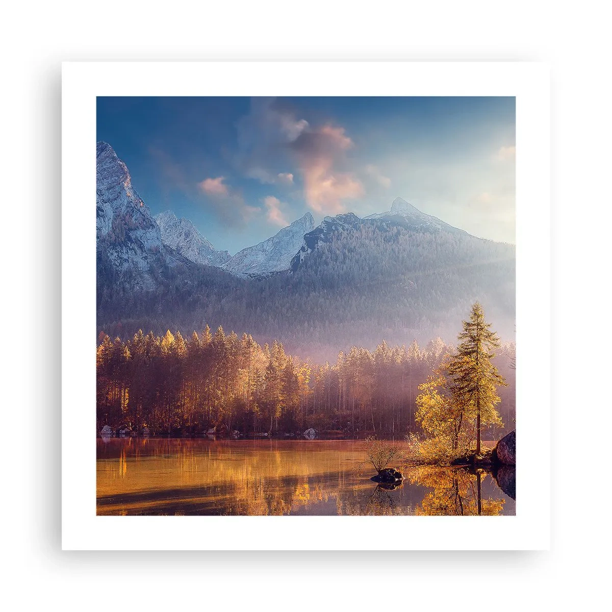 Affiche - Poster - Dans les montagnes et les vallées - 50x50 cm