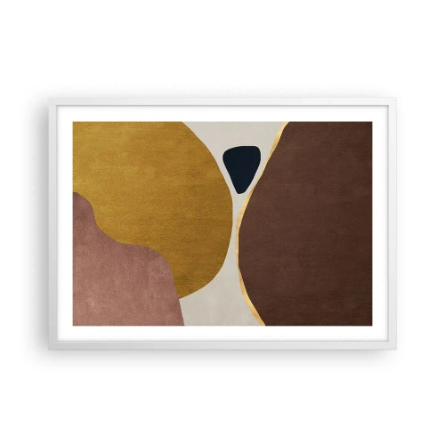 Affiche dans un cadre blanc - Poster - L'abstraction – une place dans l'espace - 70x50 cm
