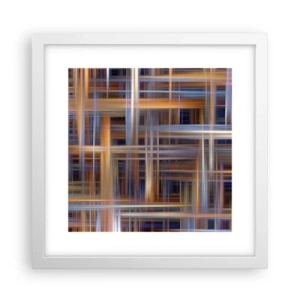 Affiche dans un cadre blanc - Poster - Tissé de lumière - 30x30 cm