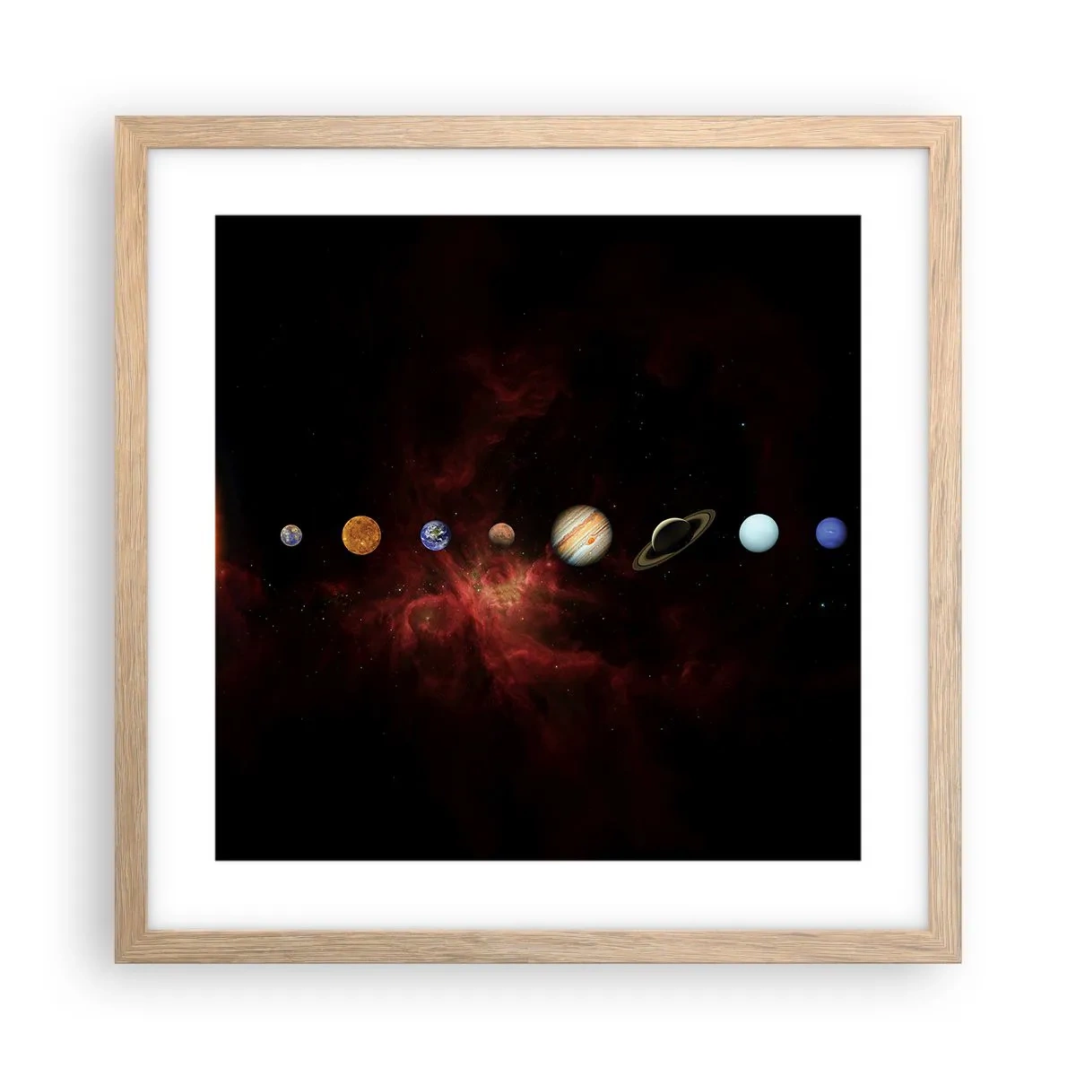 Affiche dans un chêne clair - Poster - Notre quartier - 40x40 cm