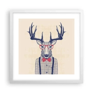 Affiche dans un cadre blanc - Poster - Une extravagance amusante - 40x40 cm