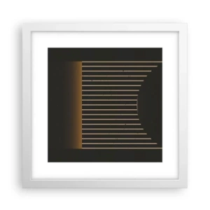 Affiche dans un cadre blanc - Poster - Explorez les ténèbres - 30x30 cm