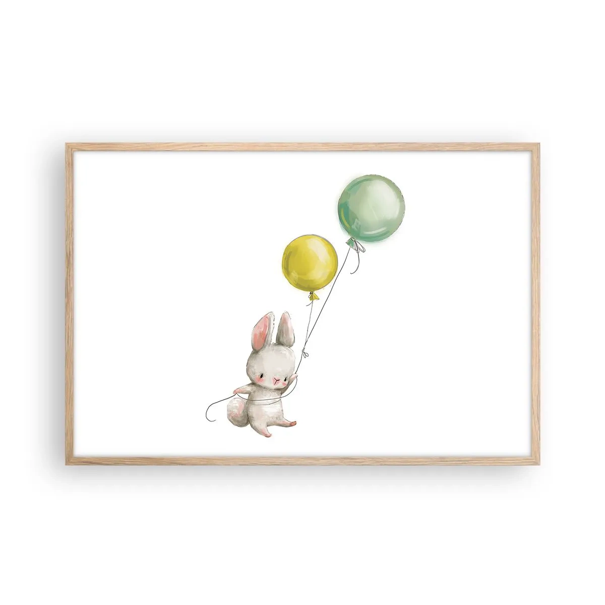 Affiche dans un chêne clair - Poster - Moi aussi je vole! - 91x61 cm