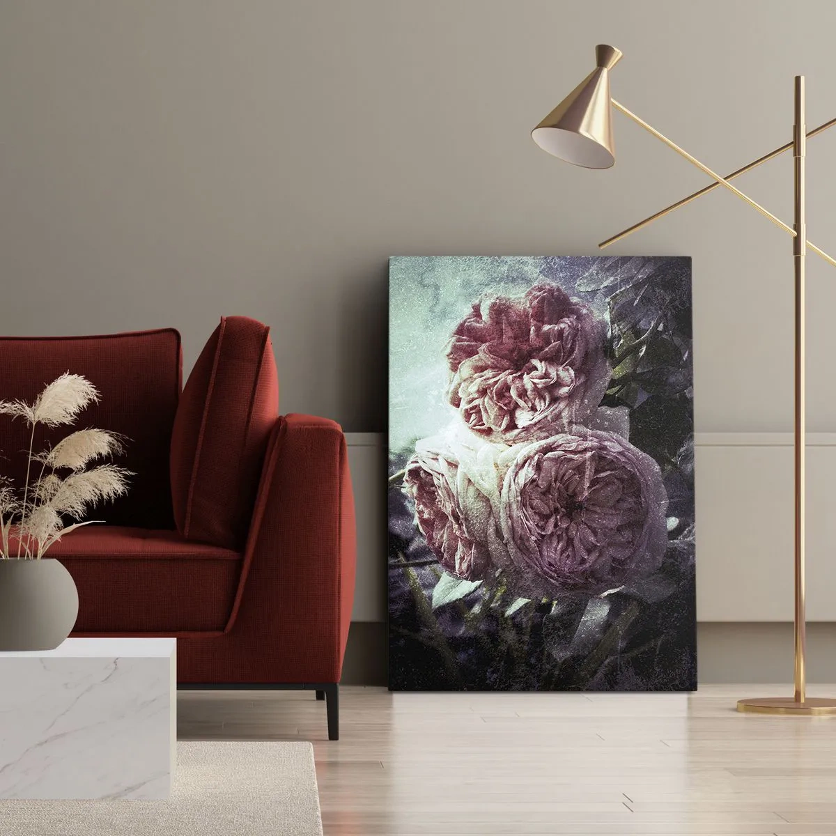 Impression sur toile - Image sur toile - Dans une ambiance romantique - 65x120 cm