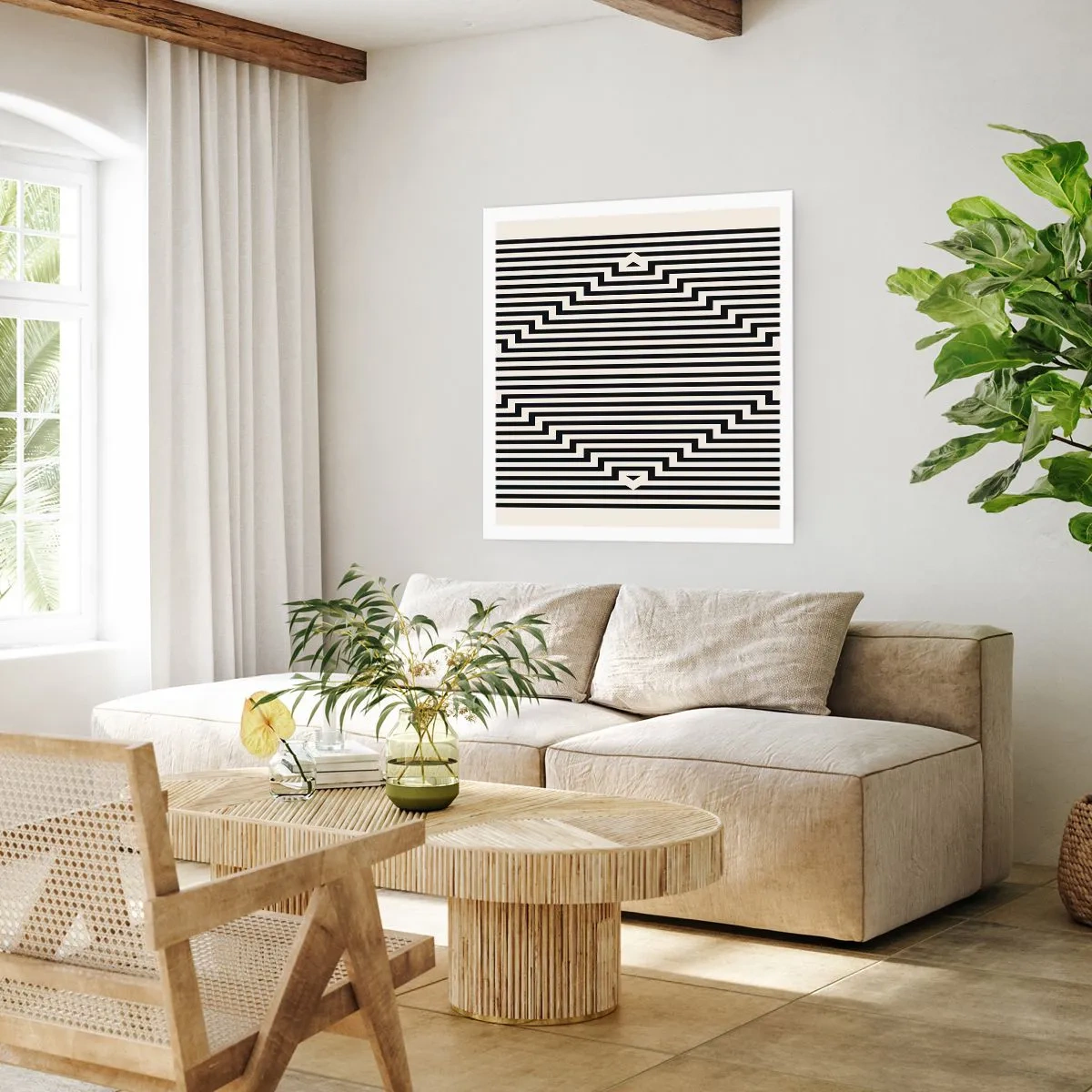 Affiche - Poster - Illusion géométrique - 60x60 cm
