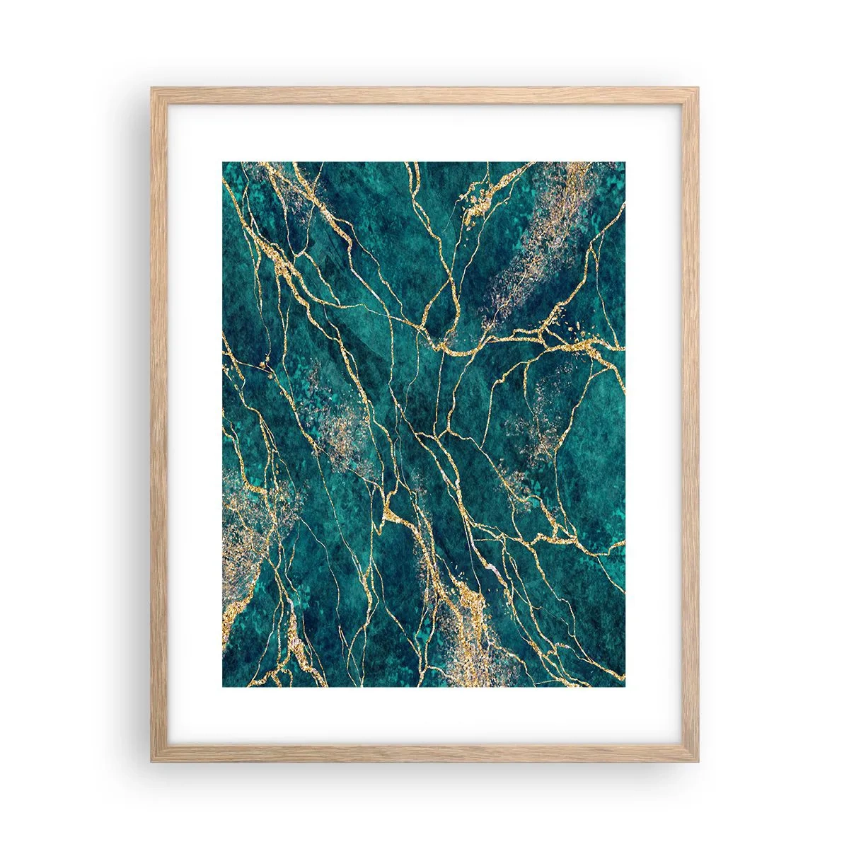Affiche dans un chêne clair - Poster - Mine d'or - 40x50 cm