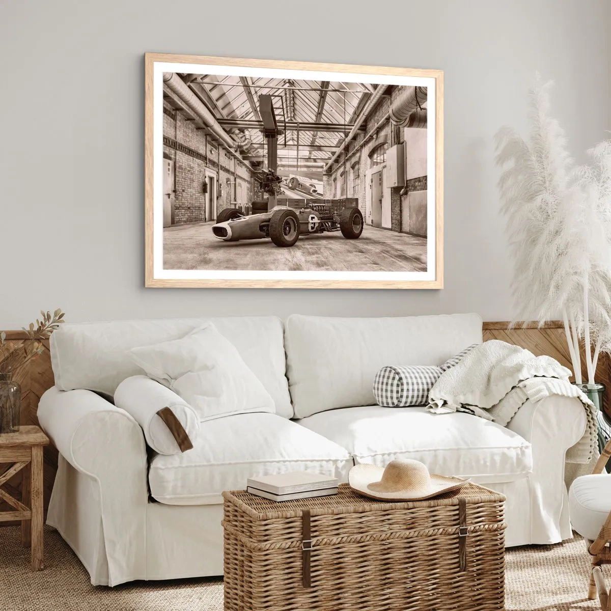 Affiche dans un chêne clair - Poster - Le repos du guerrier - 100x70 cm