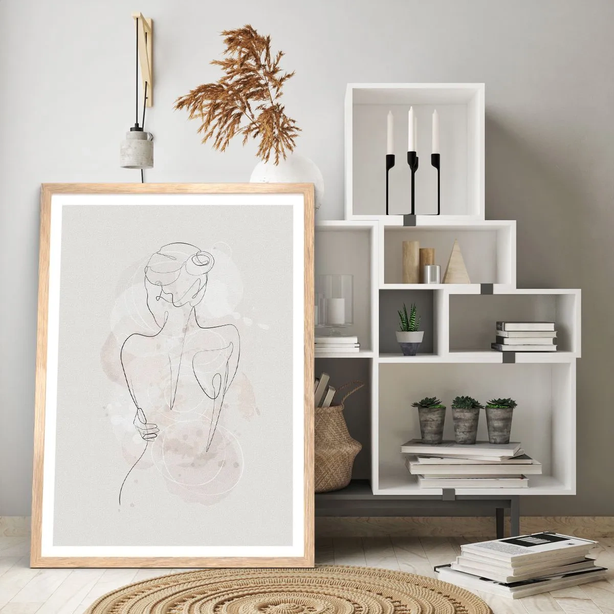 Affiche dans un chêne clair - Poster - Comme un instrument sensible - 30x40 cm