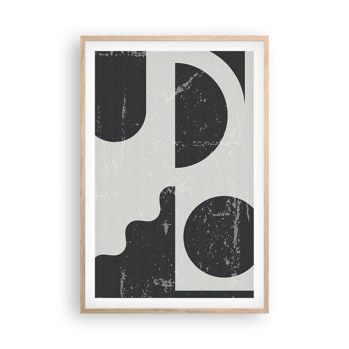 Affiche dans un chêne clair - Poster - Composition dessus et dessous - 61x91 cm