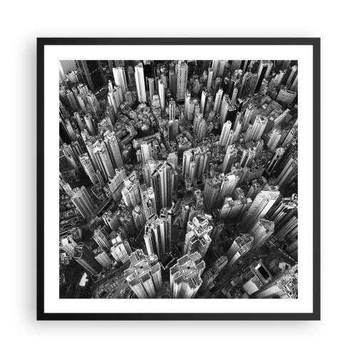 Affiche dans un cadre noir - Poster - Toujours de plus en plus haut - 60x60 cm