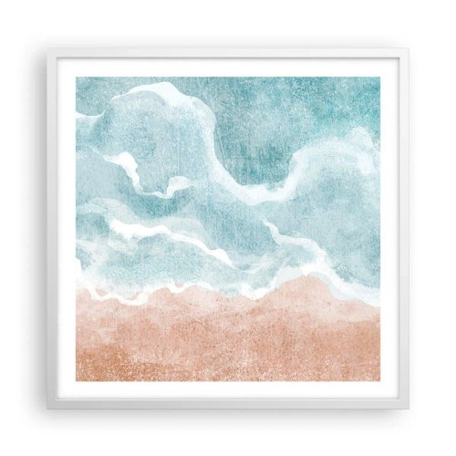 Affiche dans un cadre blanc - Poster - Abstraction du nuage - 60x60 cm