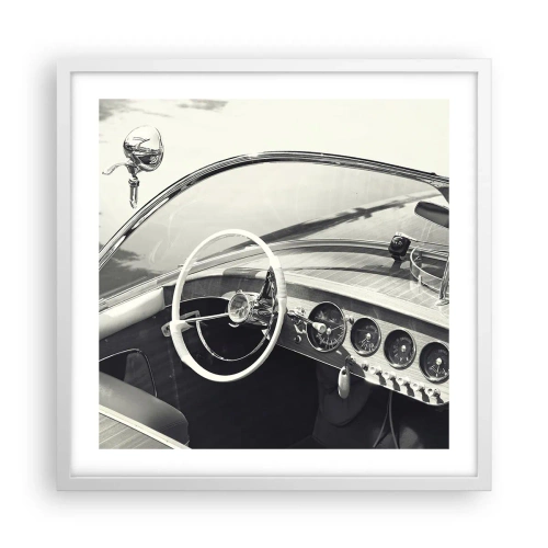 Affiche dans un cadre blanc - Poster - Temps pour riche - 50x50 cm