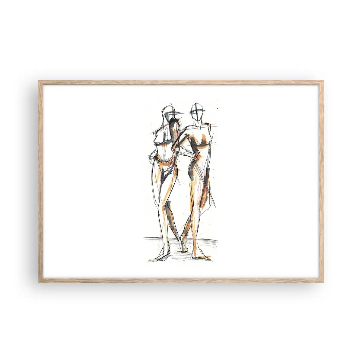 Affiche dans un chêne clair - Poster - Étude de la grâce - 100x70 cm