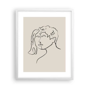 Affiche dans un cadre blanc - Poster - Et l'unité est apparue - 40x50 cm