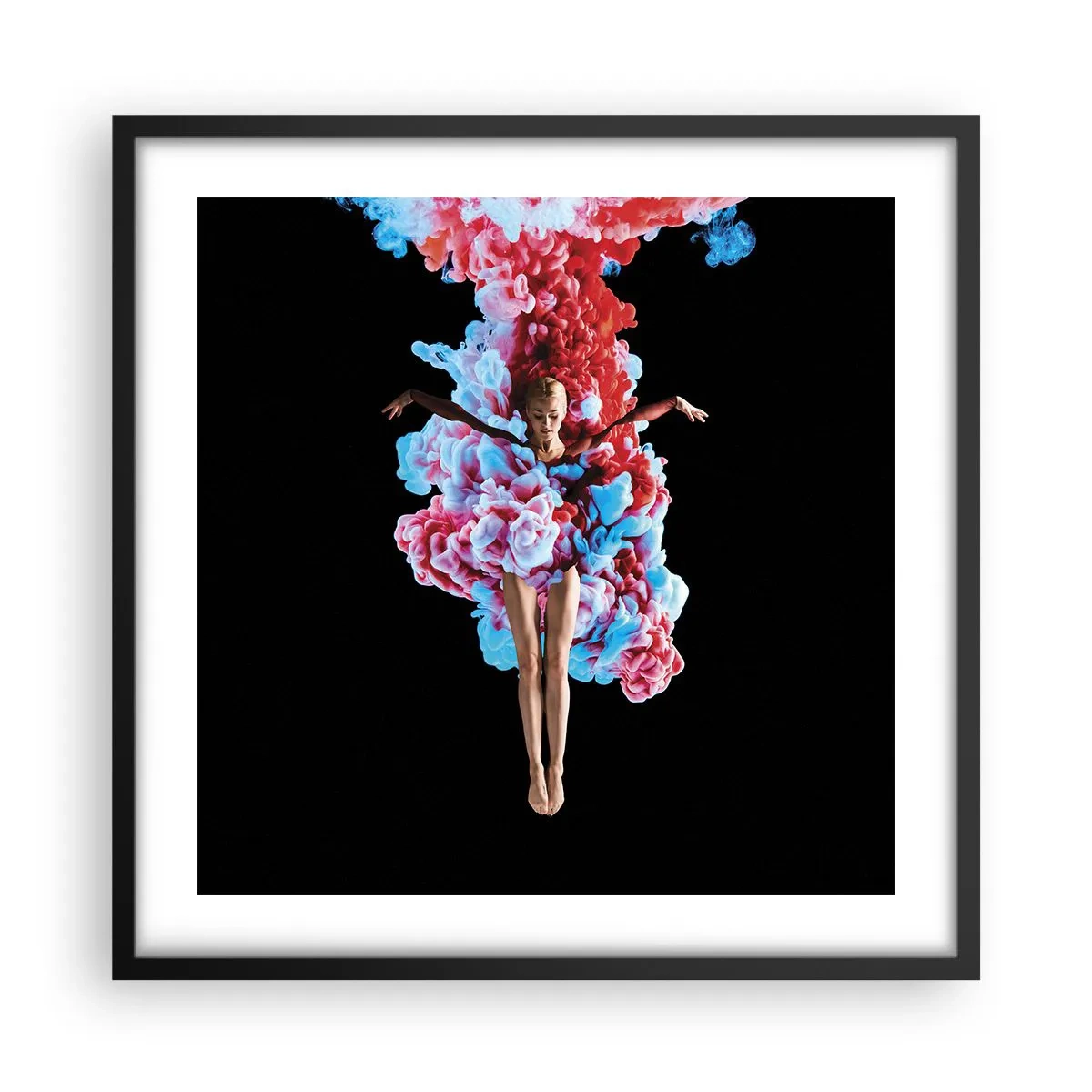 Affiche dans un cadre noir - Poster - En pleine floraison - 50x50 cm