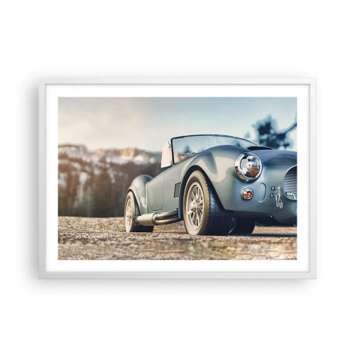 Affiche dans un cadre blanc - Poster - Ce qui compte c'est le style - 70x50 cm