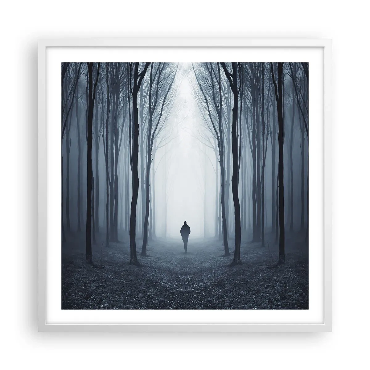 Affiche dans un cadre blanc - Poster - Tout est simple et clair - 60x60 cm