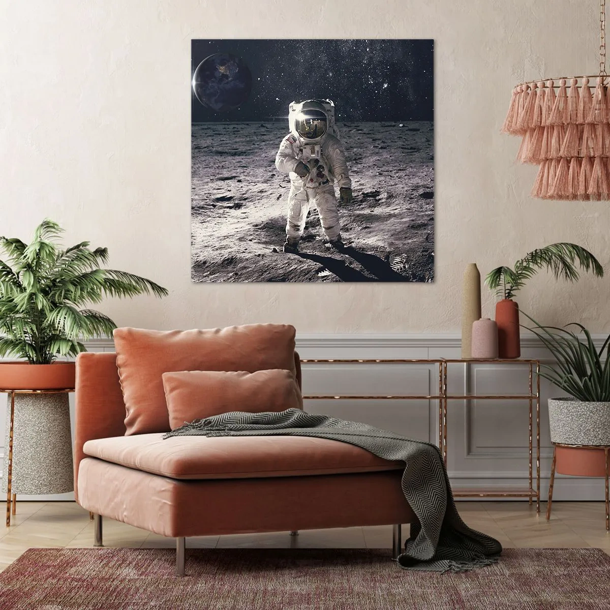 Impression sur toile - Image sur toile - Salutations de la lune - 50x50 cm