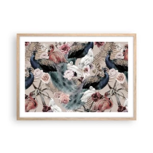 Affiche dans un chêne clair - Poster - Dans un jardin de palace - 70x50 cm