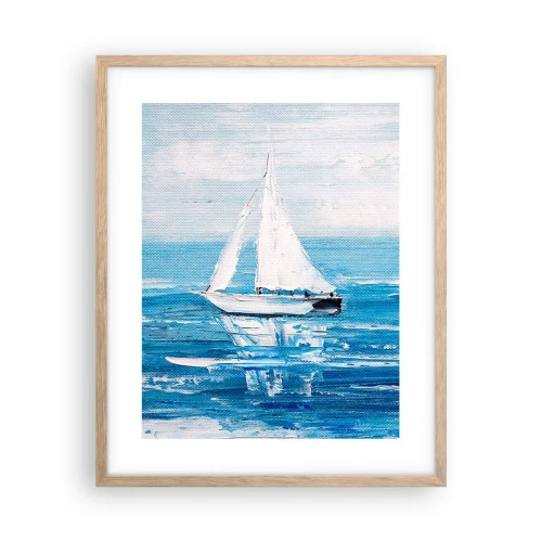 Affiche dans un chêne clair - Poster - Avec un ami à mes côtés - 40x50 cm