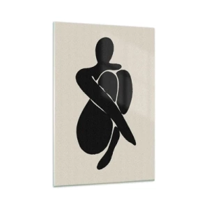 Impression sur verre - Image sur verre - Dans ses propres bras - 80x120 cm