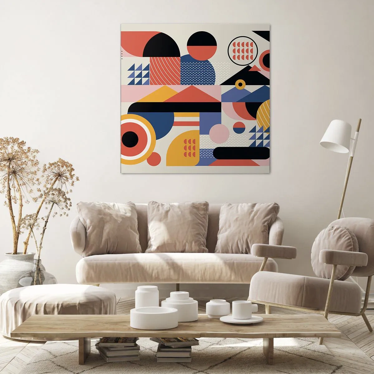 Impression sur toile - Image sur toile - Composition : jouer - 50x50 cm