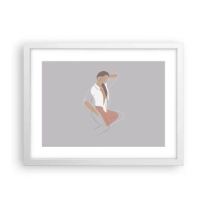 Affiche dans un cadre blanc - Poster - Contour gracieux - 40x30 cm