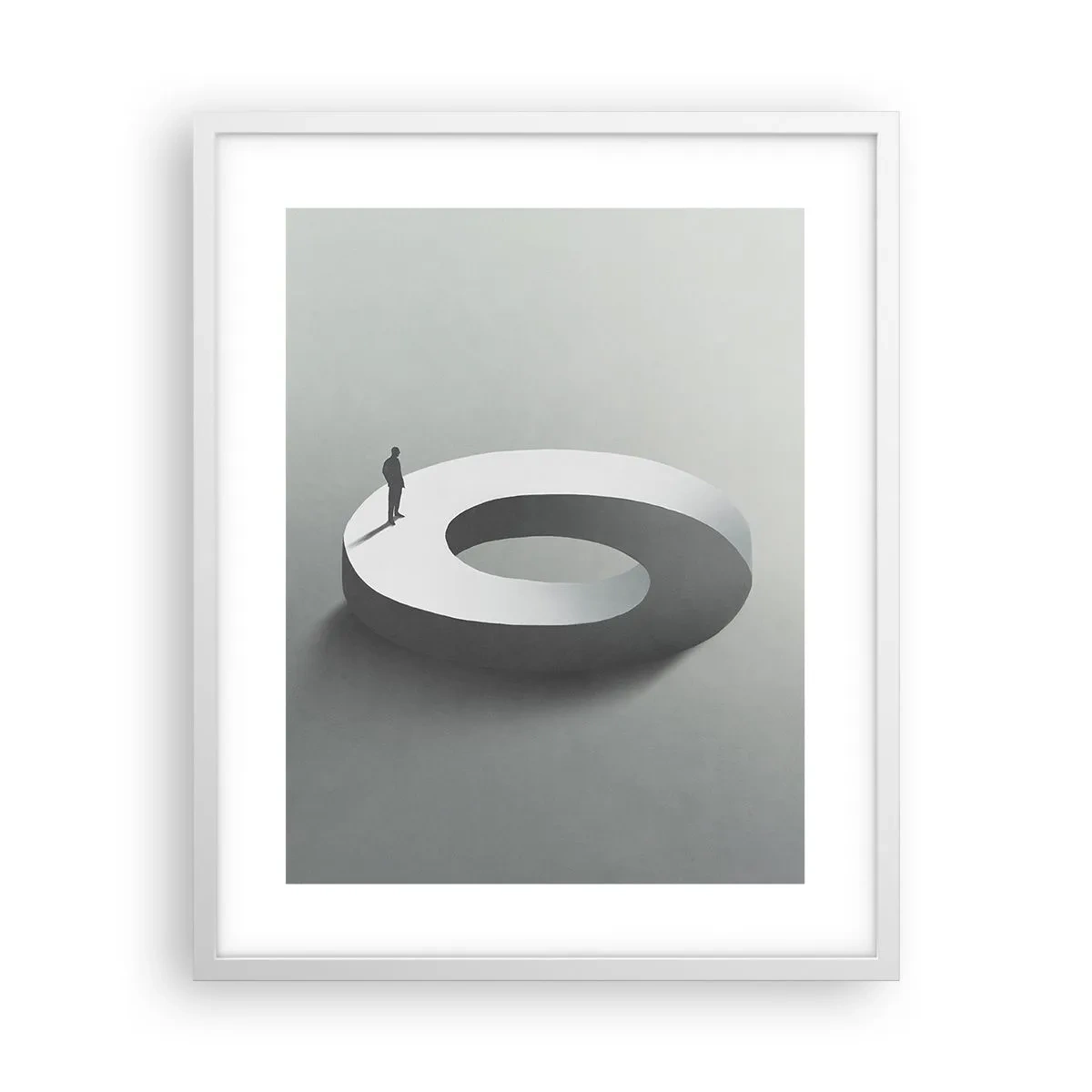 Affiche dans un cadre blanc - Poster - Et sois intelligent ici - 40x50 cm