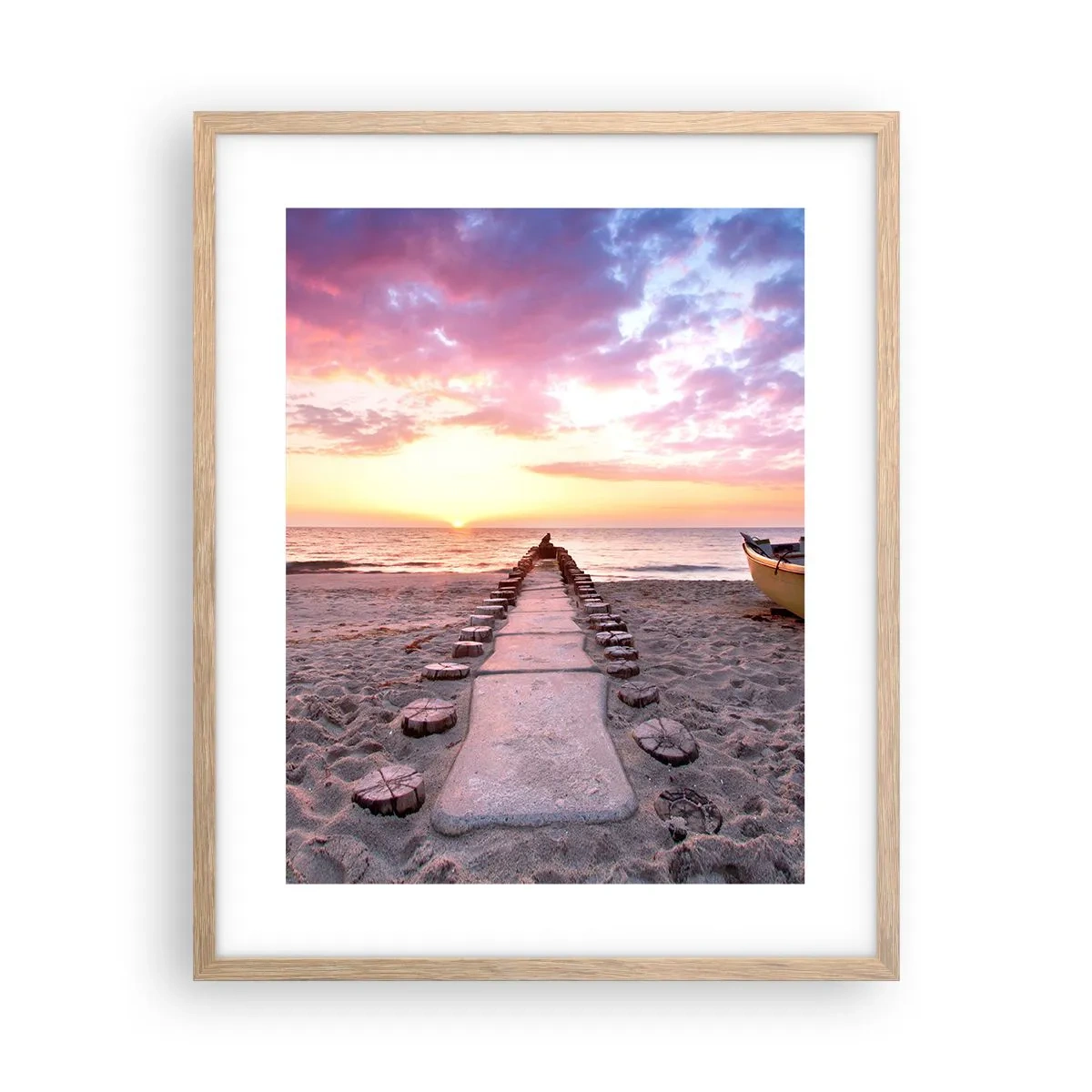 Affiche dans un chêne clair - Poster - Moment d'expérience profonde - 40x50 cm