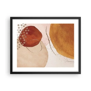 Affiche dans un cadre noir - Poster - Rondeur et mouvement - 50x40 cm