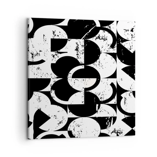 Impression sur toile - Image sur toile - Le blanc est blanc et le noir est noir - 60x60 cm