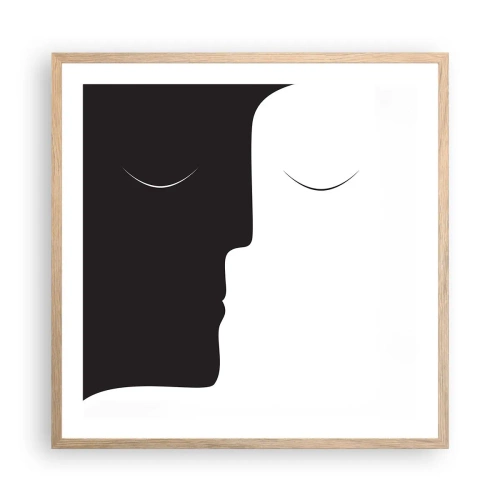 Affiche dans un chêne clair - Poster - Unité des contraires - 60x60 cm