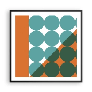 Affiche dans un cadre noir - Poster - En haut et en diagonale - 60x60 cm