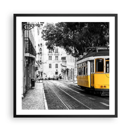 Affiche dans un cadre noir - Poster - Et du fado en arrière-plan - 60x60 cm