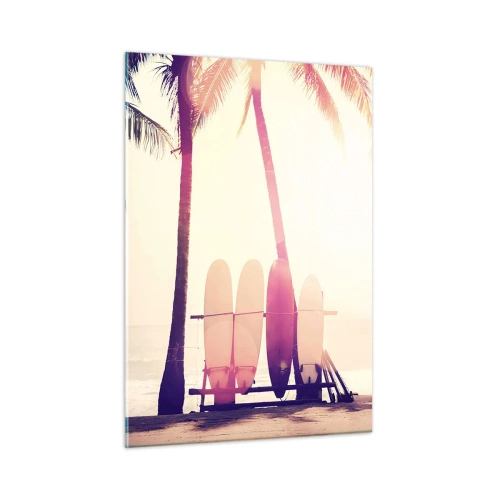 Impression sur verre - Image sur verre - Ce sera une belle journée - 50x70cm - Ca va être une journée magnifique - Décoration murale moderne pour le salon et la chambre ARTTOR