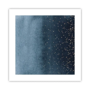 Affiche - Poster - Composition - phases bleues - 40x40 cm