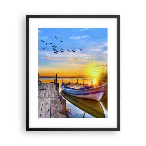 Affiche dans un cadre noir - Poster - Au revoir, à demain - 40x50 cm