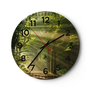 Horloge murale - Pendule murale - Moment de forêt - 40x40 cm