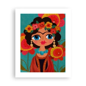 Affiche - Poster - Mademoiselle coquelicot - 40x50 cm