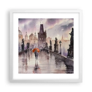 Affiche dans un cadre blanc - Poster - Les gens ne changent pas - 40x40 cm