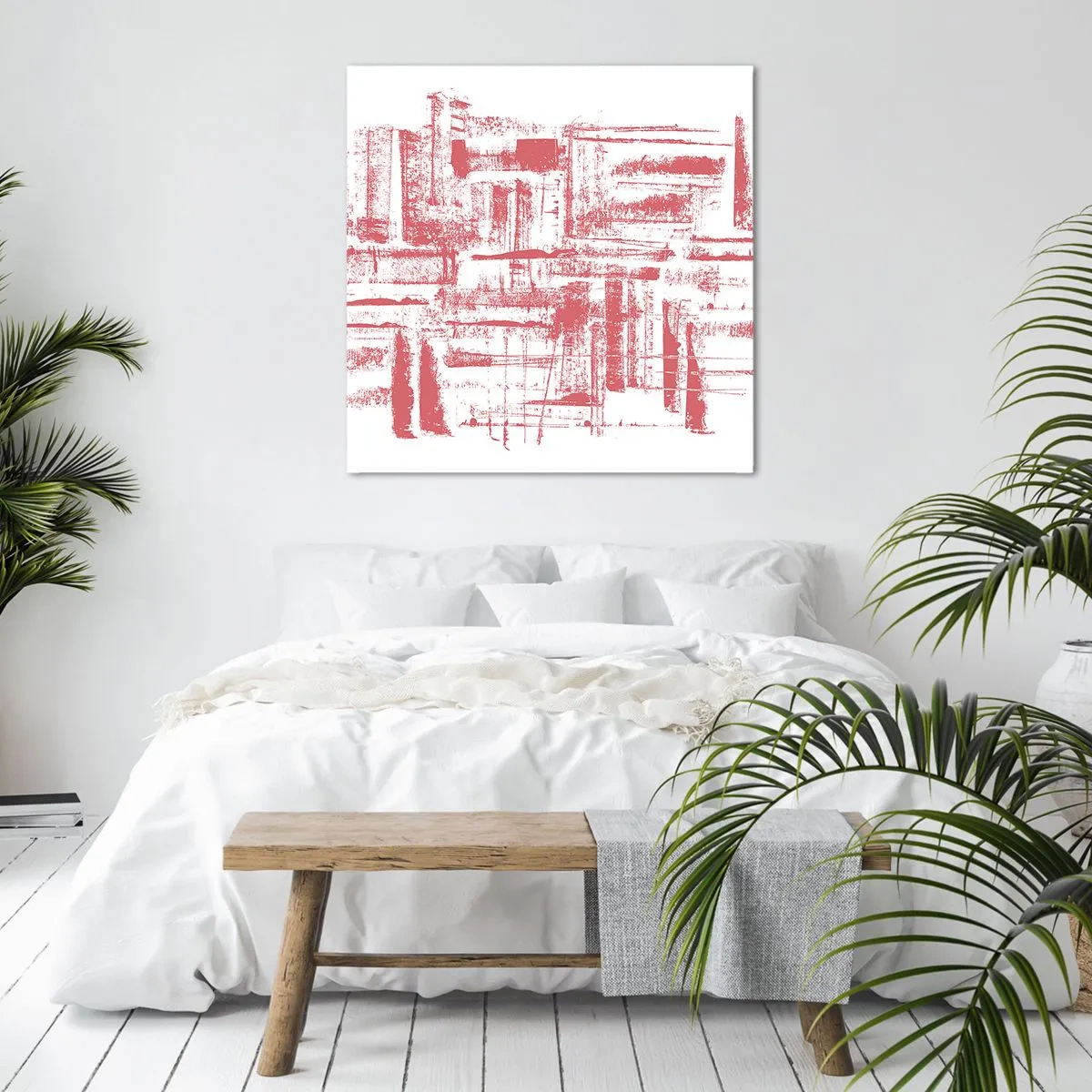 Impression sur toile - Image sur toile - La ville rouge - 70x70 cm