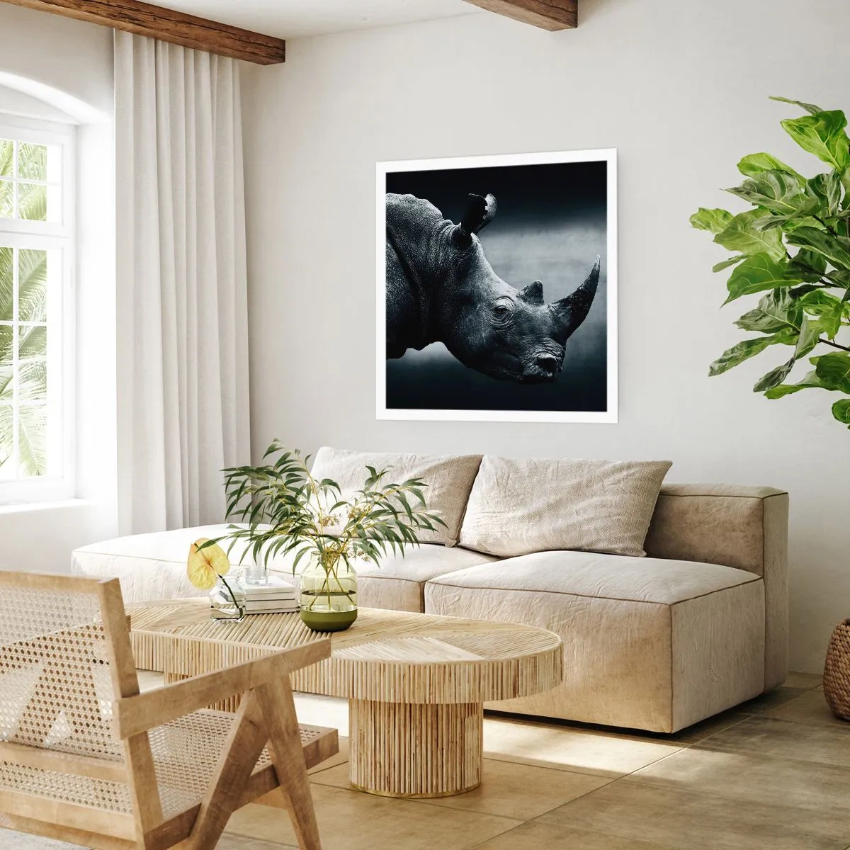 Affiche - Poster - Le profil droit - 40x40 cm