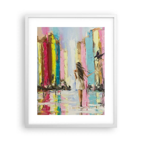 Affiche dans un cadre blanc - Poster - Viens avec moi - 40x50 cm