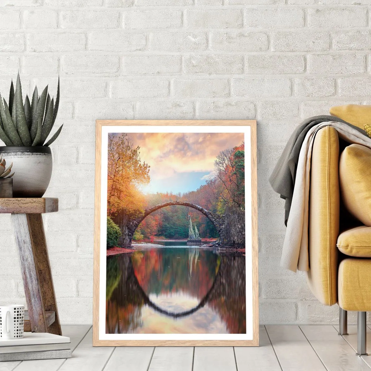 Affiche dans un chêne clair - Poster - De l'autre cote du miroir - 70x100 cm