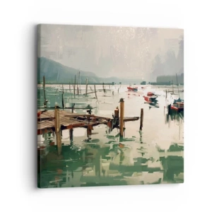 Impression sur toile - Image sur toile - Trempé dans une lune en fusion - 30x30 cm