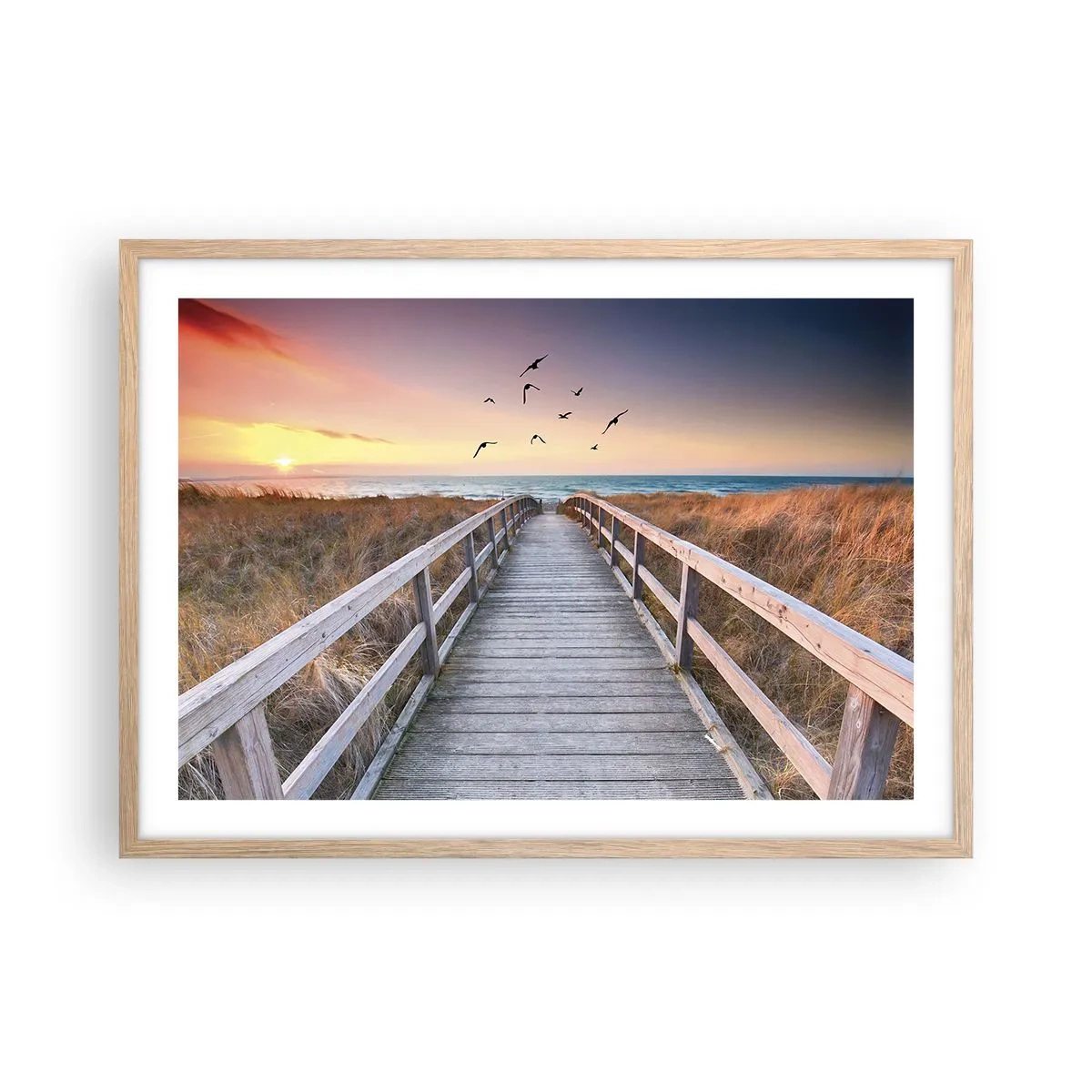 Affiche dans un chêne clair - Poster - Envol des espaces - 70x50 cm