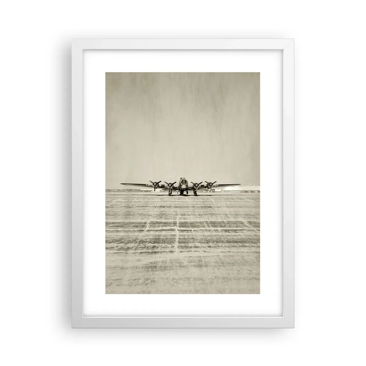 Affiche dans un cadre blanc - Poster - Toujours prêt! - 30x40 cm