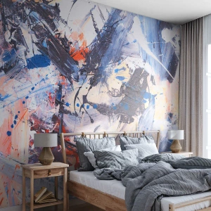 Papier peint sur mesure Premium Sand - La danse folle de l'abstrait - Abstraction, Morceau, Peinture