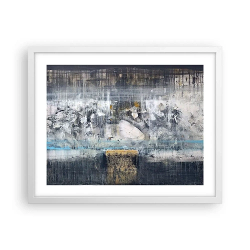 Affiche dans un cadre blanc - Poster - Comme sur la glace, comme après décembre - 50x40 cm