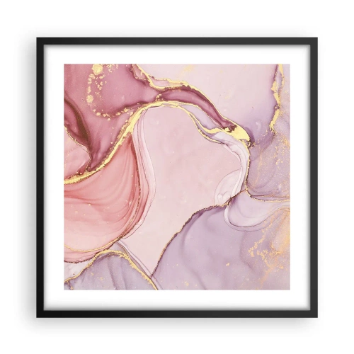 Affiche dans un cadre noir - Poster - Caresse de couleurs - 50x50 cm